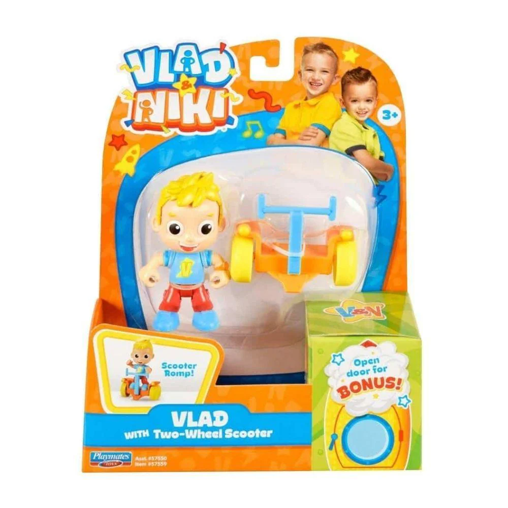 Vlad & Niki Funtastic 3" Fig Wave #1 - Everyday Vlad w/Two-Wheel Scooter