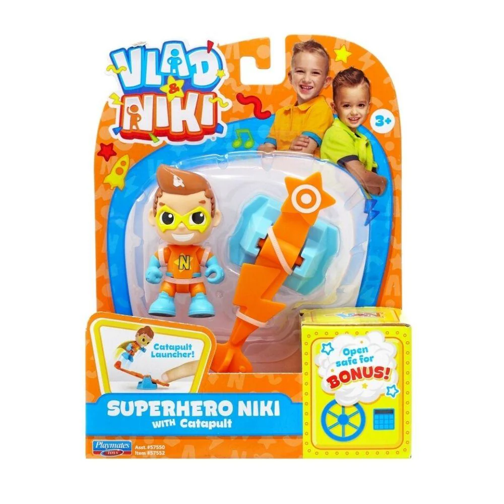 Vlad & Niki Funtastic 3" Fig Wave #1 - Superhero Niki w/Catapult