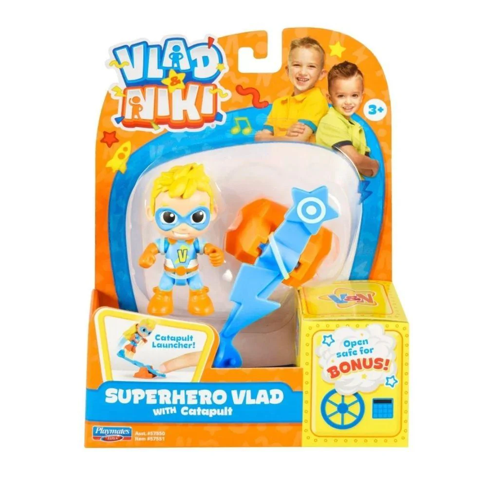 Vlad & Niki Funtastic 3" Fig Wave #1 - Superhero Vlad w/Catapult