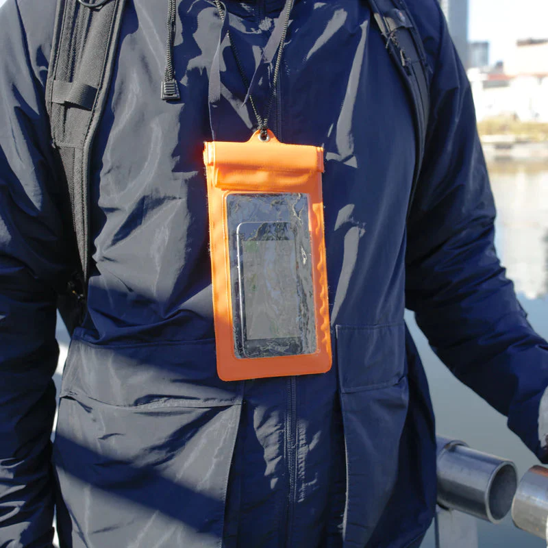 Orange Waterproof Phone Sleeve by Kikkerland - Image 2