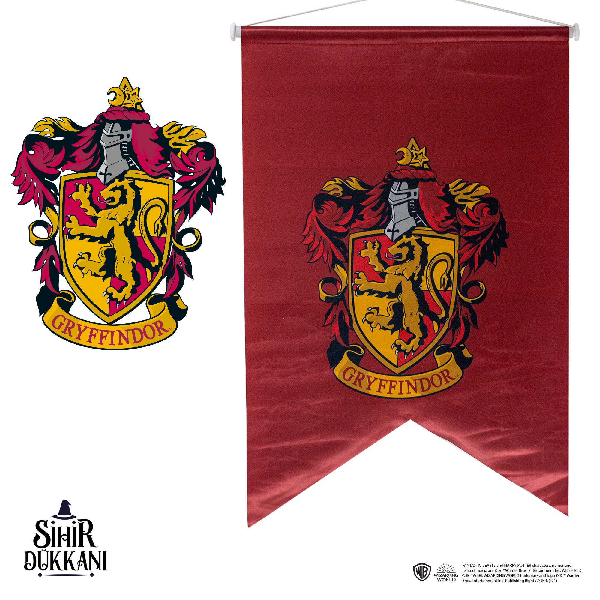 Wizarding World Harry Potter Gryffindor Big Pennant Dovetail Cut By Sihir Dukkani - Image 3