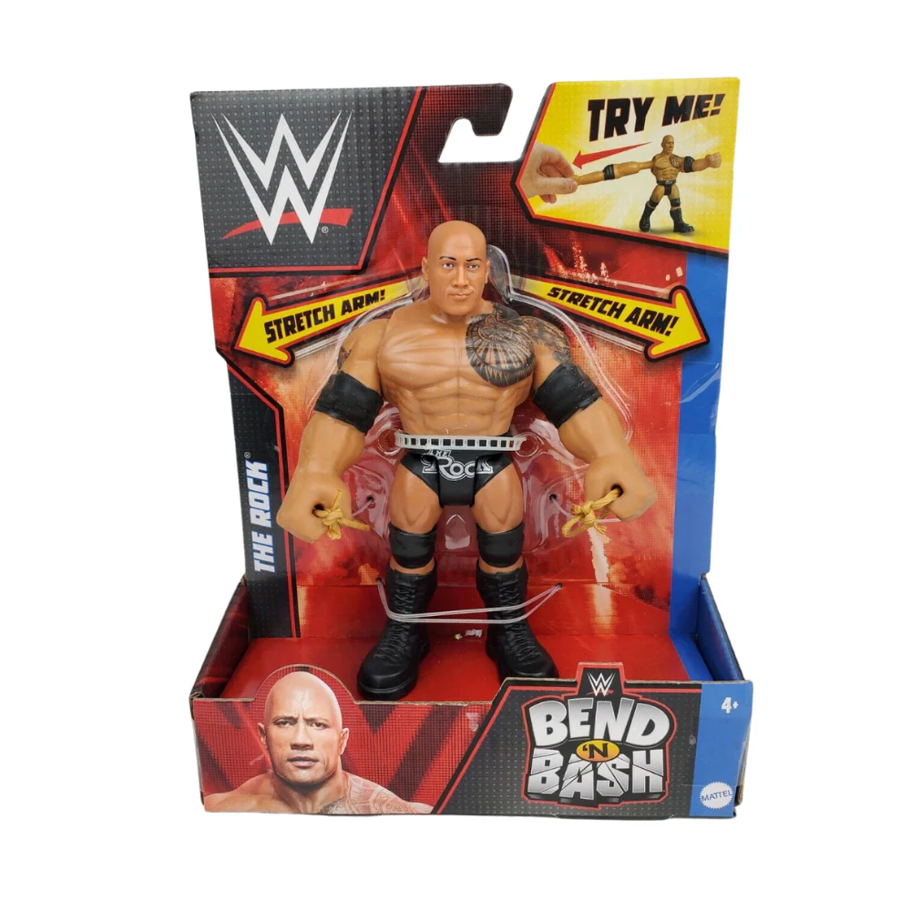 WWE Bend 'N Bash The Rock Action Figure