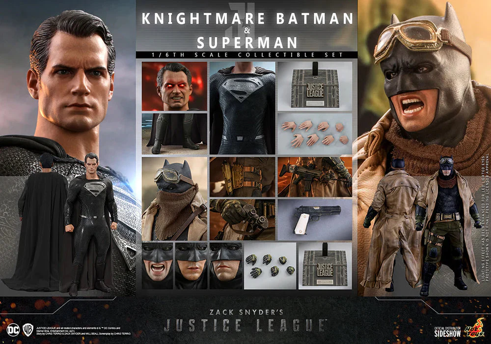 Zack Snyder's Justice League 1/6 Scale Knightmare Batman and Super Man Figure by Hot Toys - Image 3
