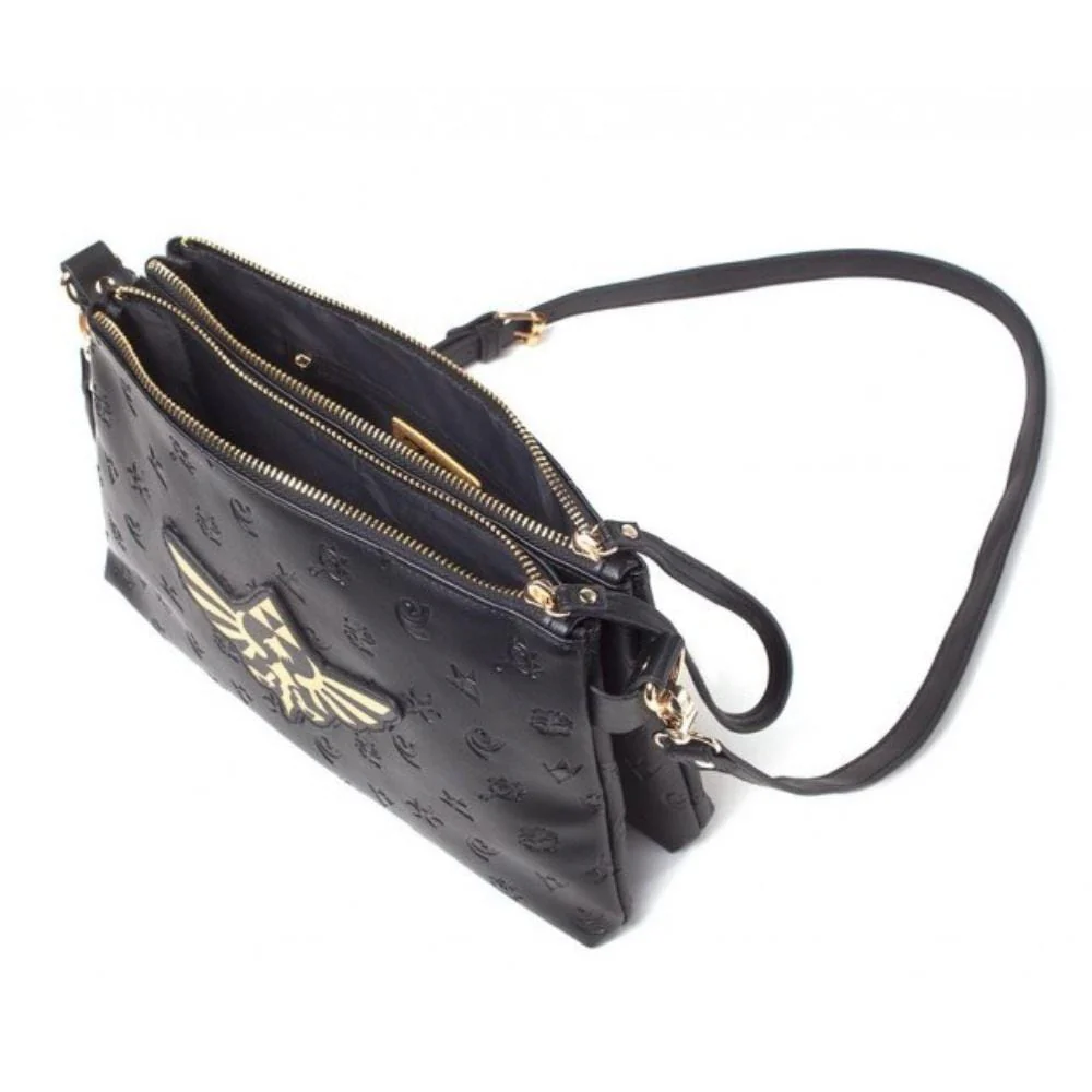 Zelda - AOP With Gold Print Hyrule Logo Ladies Shoulderbag - Image 2