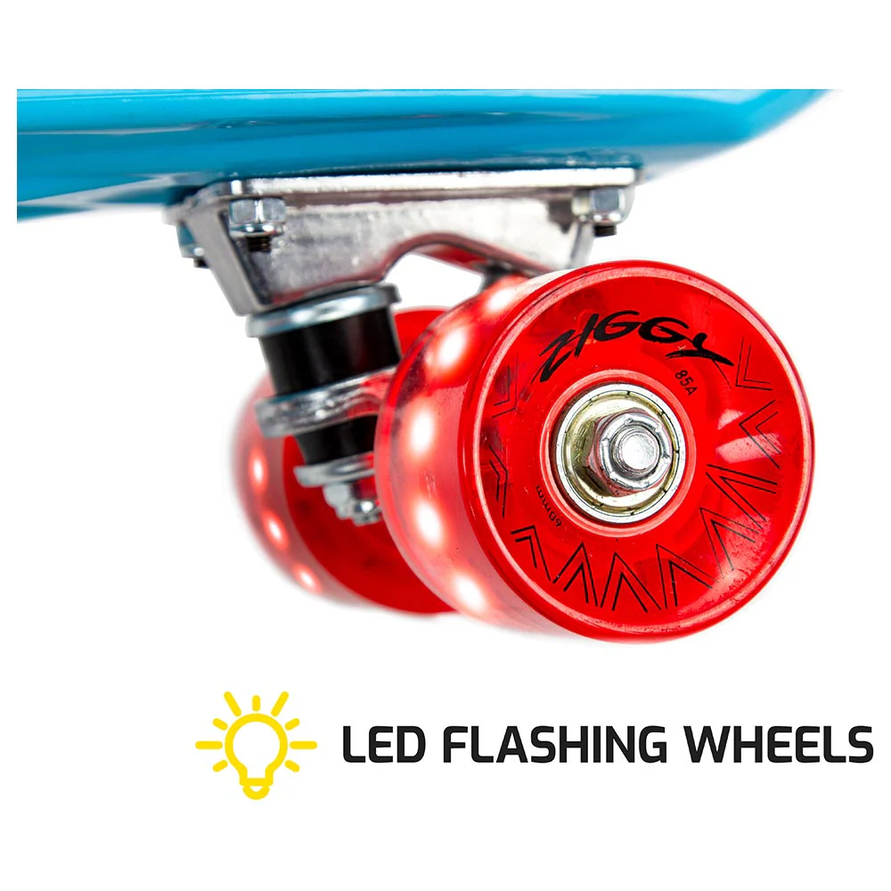 Ziggy - Skateboard Mini Cruiser W/ LED Wheels 22" - Blue - Image 2