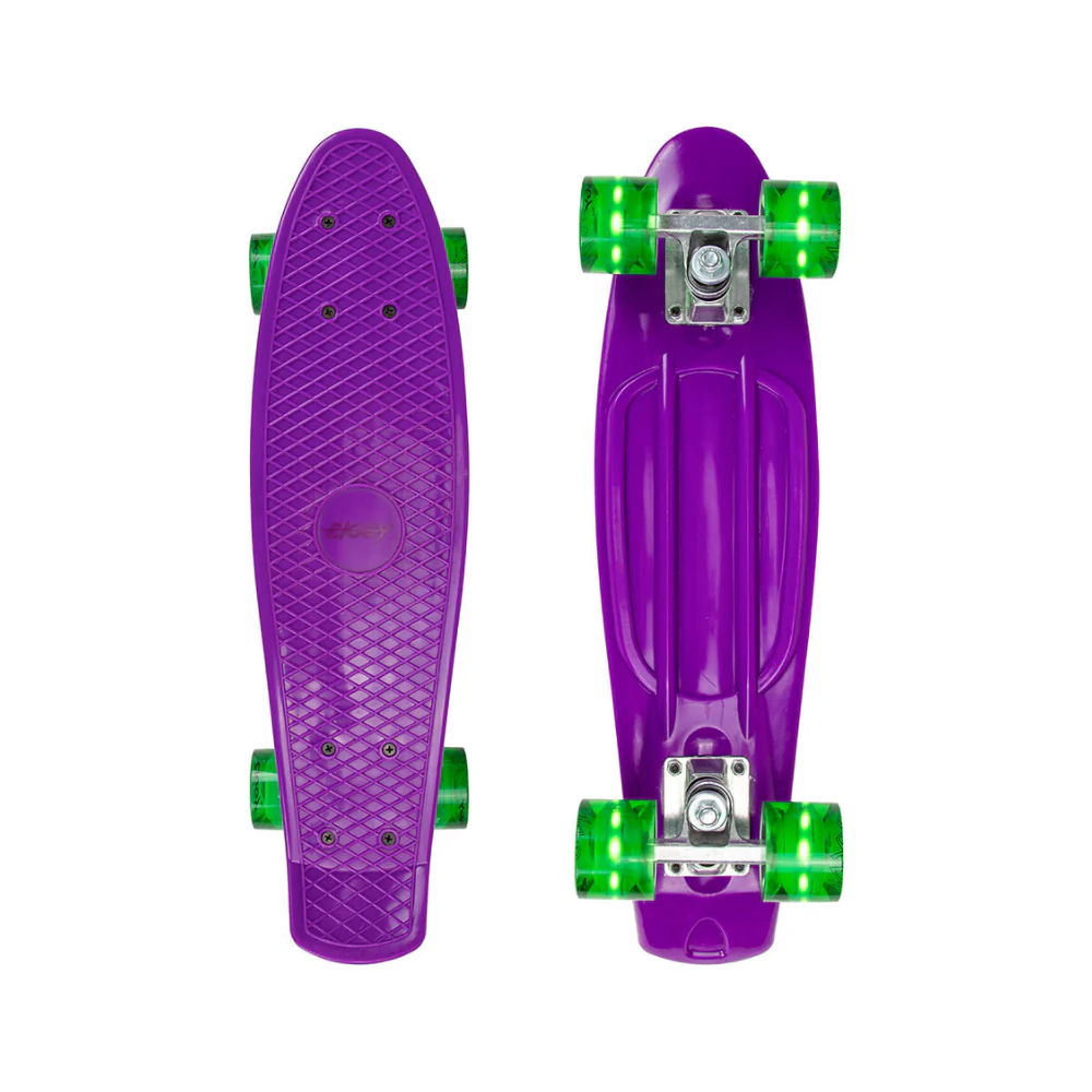 Ziggy - Skateboard Mini Cruiser W/ LED Wheels 22" - Purple