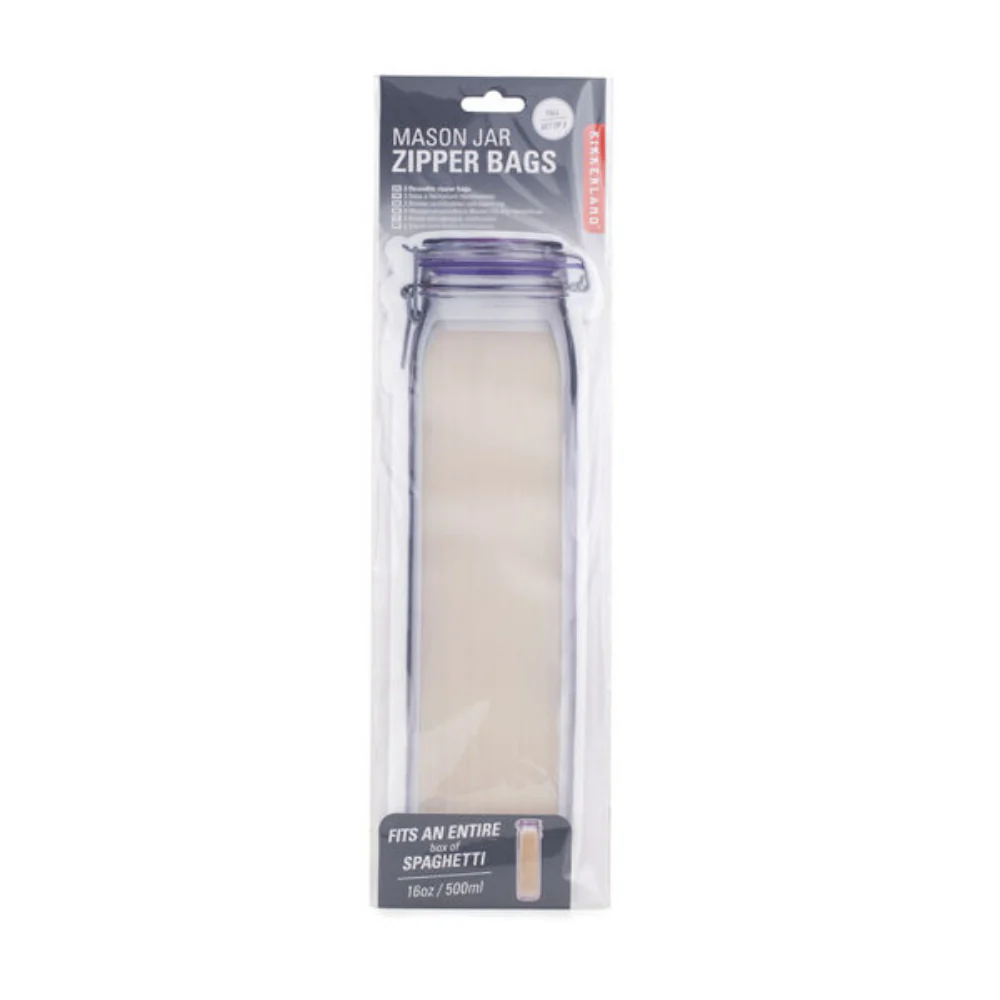 Kikkerland Mason Zip Lock Bags - Tall
