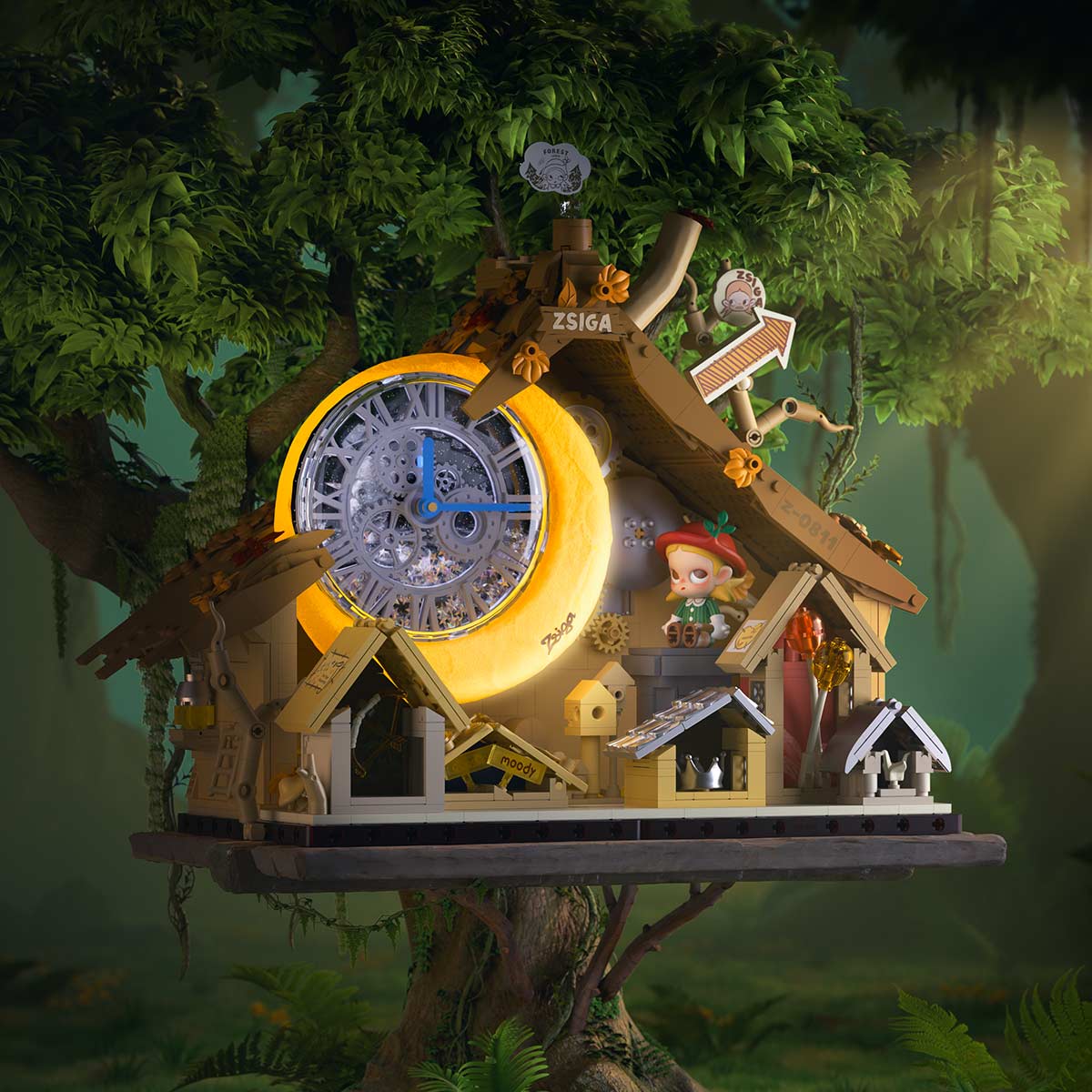 Zsiga Walking Into The Forest Series Blocks-Forest Cabin By Pop Mart - Image 2